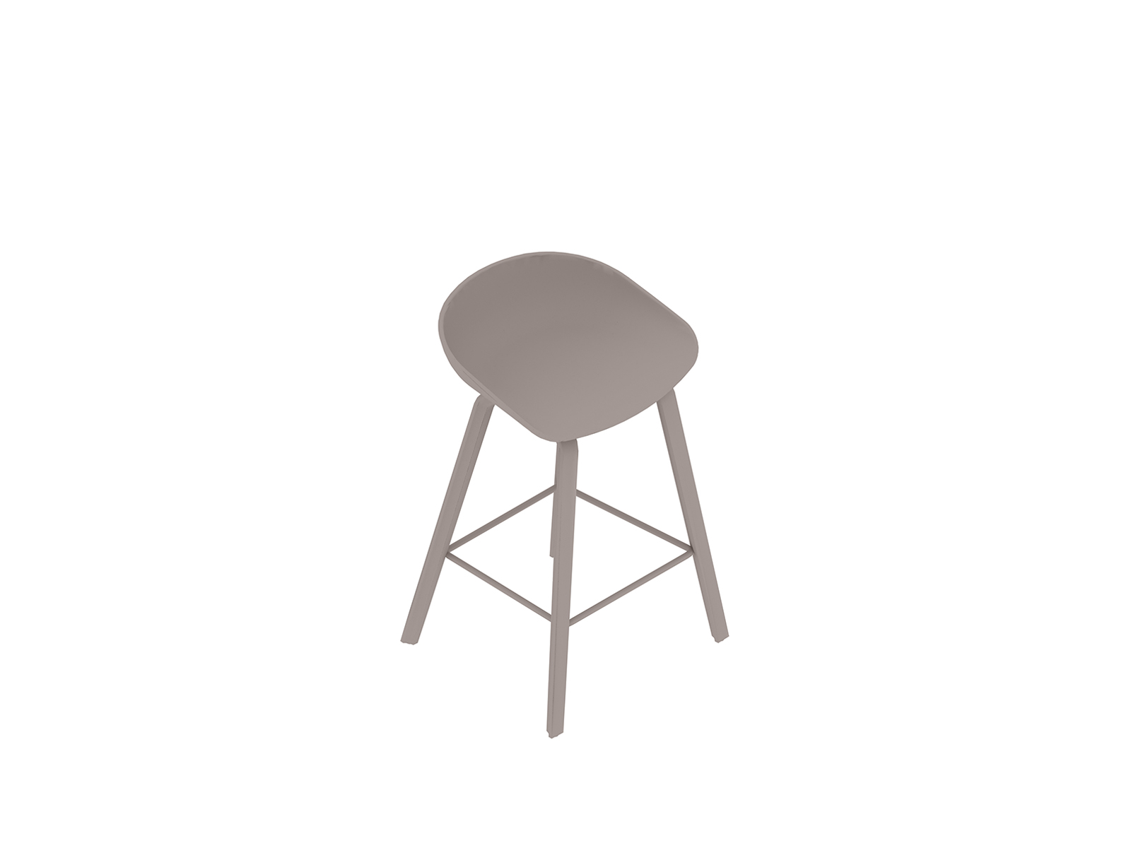 Una representación genérica - Silla alta About A–Altura de mostrador–Base de madera moldeada–Con tapizado opcional para el asiento (AAS32L)