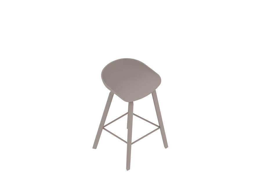 A generic rendering - About A Stool–Counter Height–Molded Wood Base–Optional Seat Upholstery (AAS32L)
