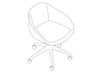 A line drawing - Always Chair–5-Star Caster Base
