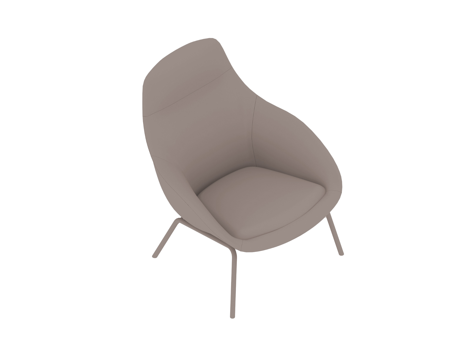 Un rendering generico - Seduta lounge Always–Base a 4 gambe
