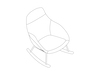 A line drawing - Always Lounge Chair–Rocker Base