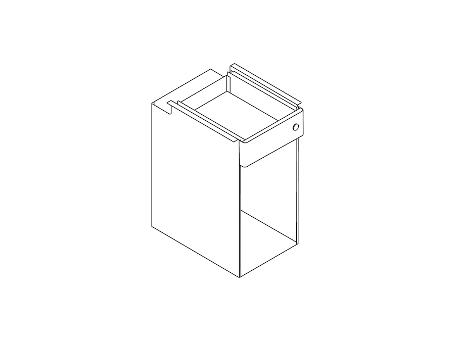 A line drawing - Ambit Large Suspended Storage–Open