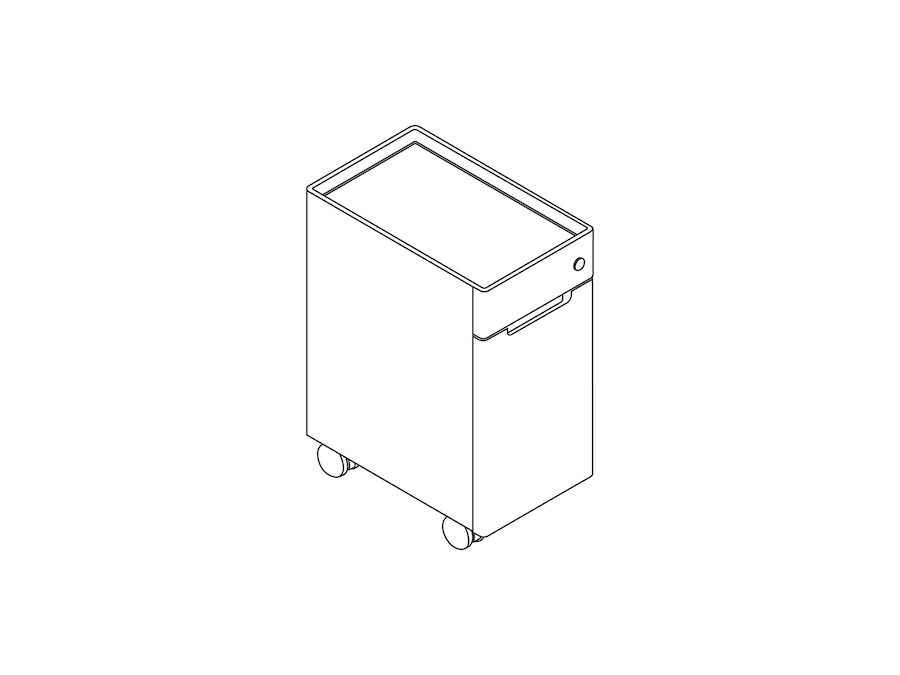 A line drawing - Ambit Pedestal–Closed