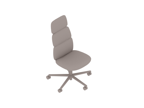 Een generieke rendering - Asari-stoel – hoge rugleuning – zonder armleuningen