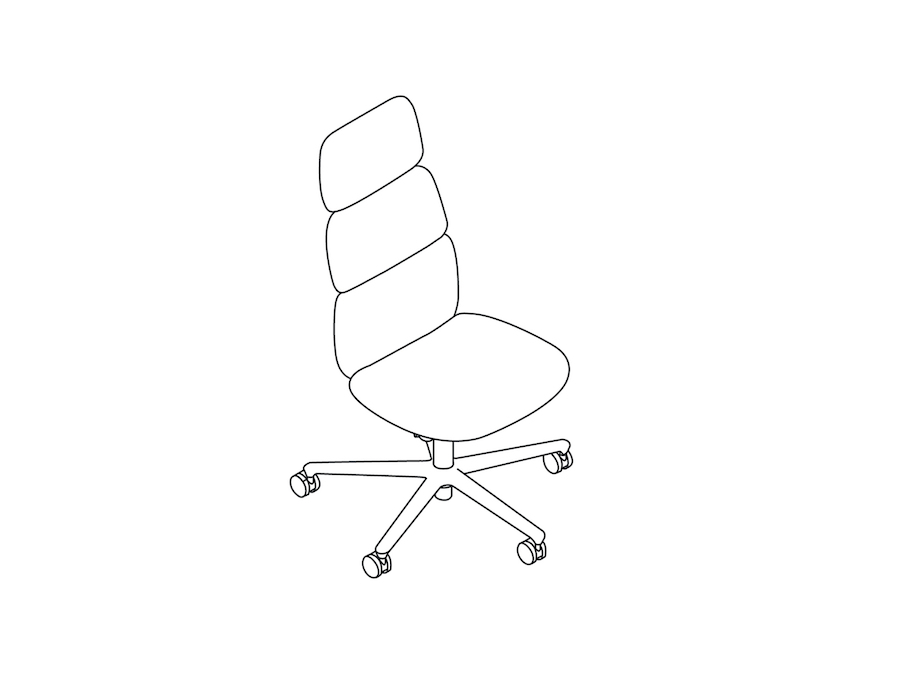 A line drawing - Asari Chair – High Back – Armless