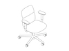 A line drawing - Asari Chair – Mid Back – Height Adjustable Arms