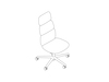 A line drawing - Asari Chair by Herman Miller–High Back–Armless