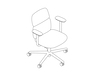 A line drawing - Asari Chair by Herman Miller–Mid Back–Fixed Arms