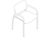 A line drawing - Aside Chair