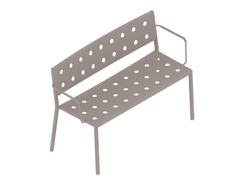A generic rendering - Balcony Dining Bench–With Arms