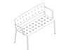 A line drawing - Balcony Dining Bench–With Arms