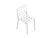 A line drawing - Balcony Dining Chair–Armless