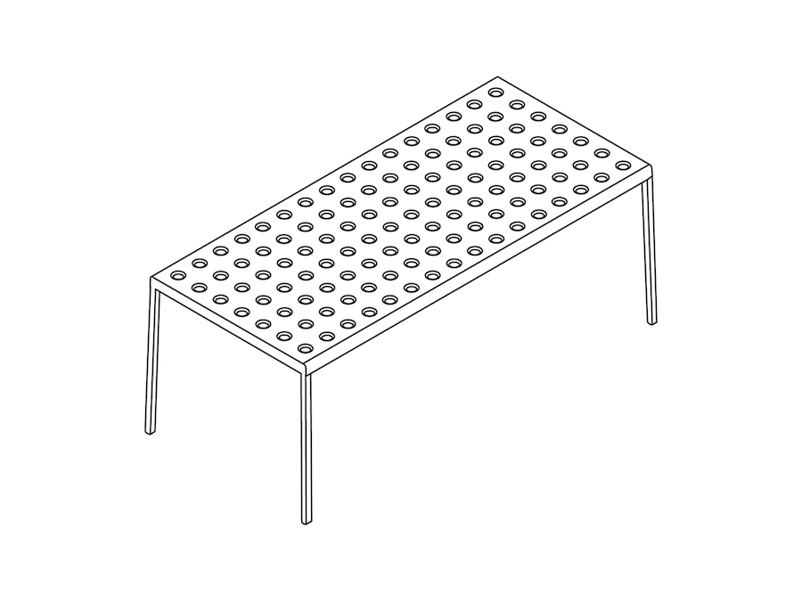A line drawing - Balcony Dining Table