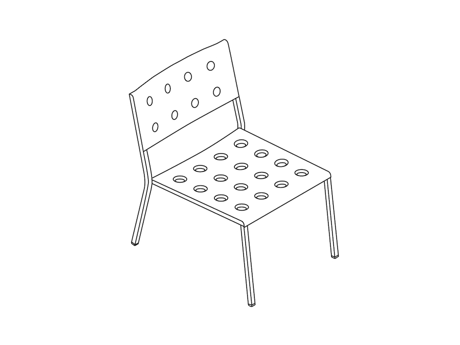 A line drawing - Balcony Lounge Chair–Armless