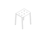 A line drawing - Balcony Stool–Low