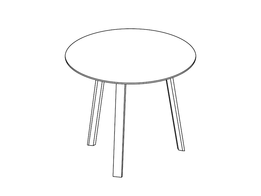 A line drawing - Bella Coffee Table–High