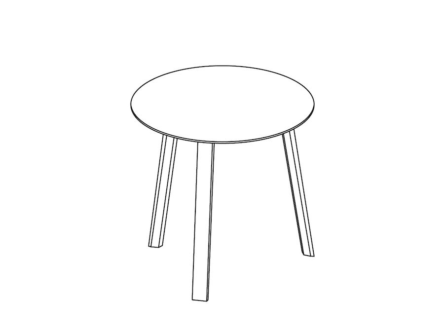 A line drawing - Bella Side Table–High
