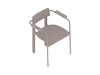 Een generieke rendering - Betwixt-stoel–met armleuningen–kurk