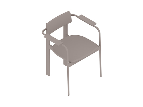 Uma renderização genérica - Cadeira Betwixt–Com braços–Cortiça
