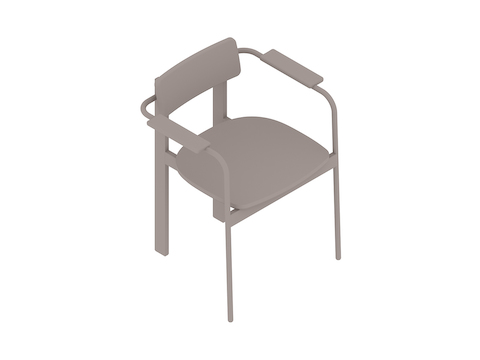 Un rendering generico - Seduta Betwixt–Con braccioli–Legno