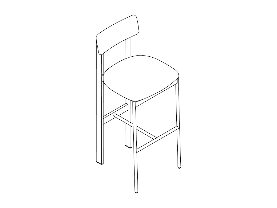 A line drawing - Betwixt Stool–Bar Height–Cork