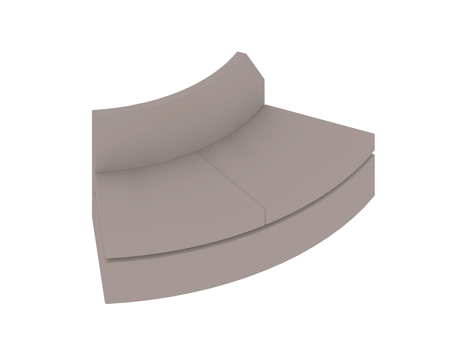Uma renderização genérica - Namoradeira curvada Bevel–Curva externa