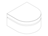 A line drawing - Bevel Ottoman–Rounded