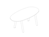 A line drawing - Boa Table–Oval–Counter Height
