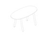 A line drawing - Boa Table–Oval–Standing Height