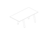 A line drawing - Boa Table–Rectangular–Counter Height