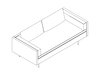 A line drawing - Bolster Settee