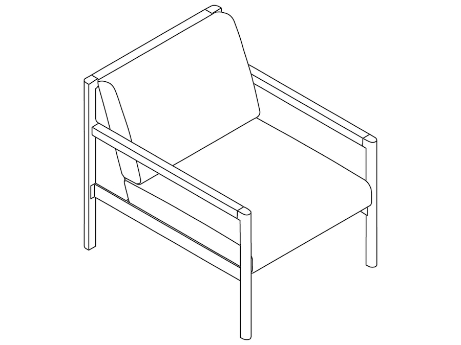 A line drawing - Brabo Lounge Chair