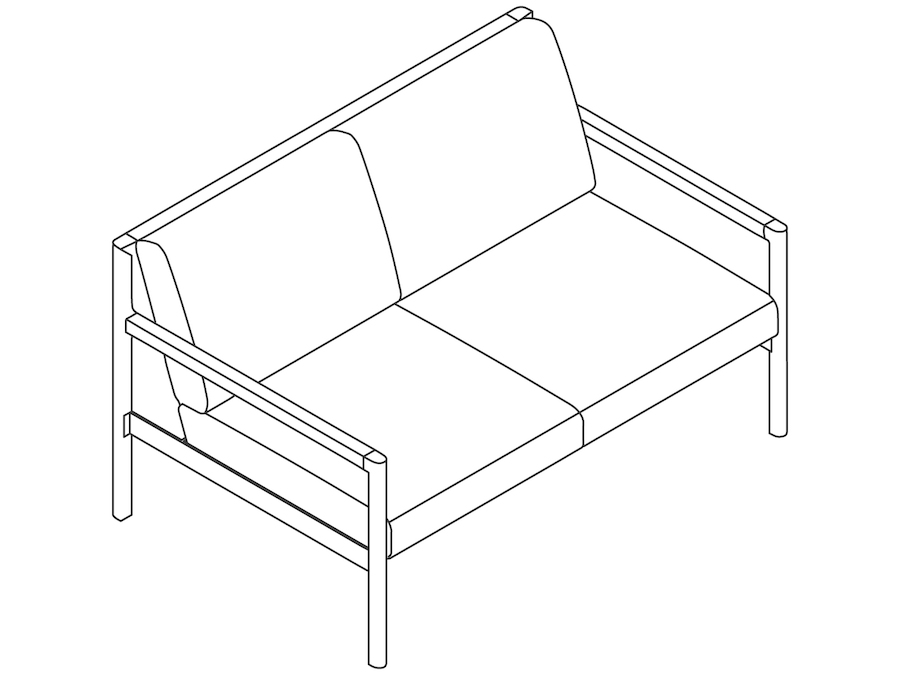 A line drawing - Brabo Settee