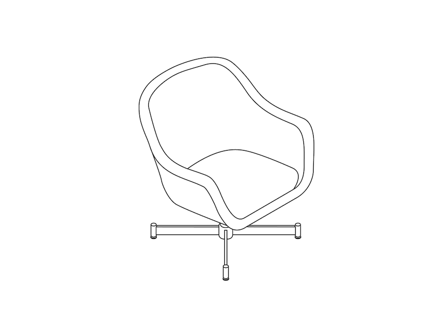 Um desenho de linha - Assento para lounge Bumper