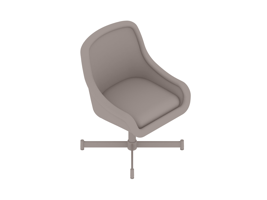 A generic rendering - Bumper Side Chair – 4-Star Base – Low Arms