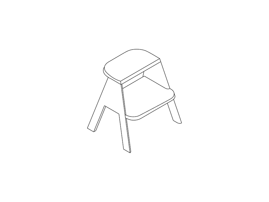 A line drawing - Butler Step Stool