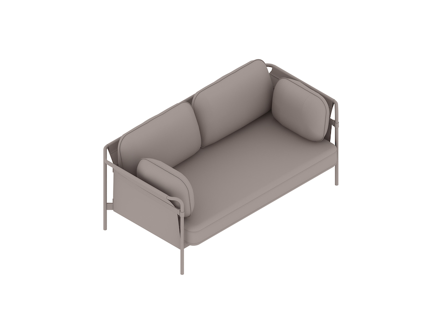 Uma renderização genérica - Sofá Can–2 assentos