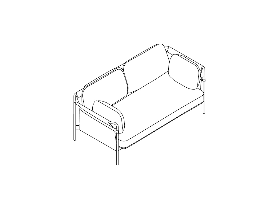 Um desenho de linha - Sofá Can–2 assentos
