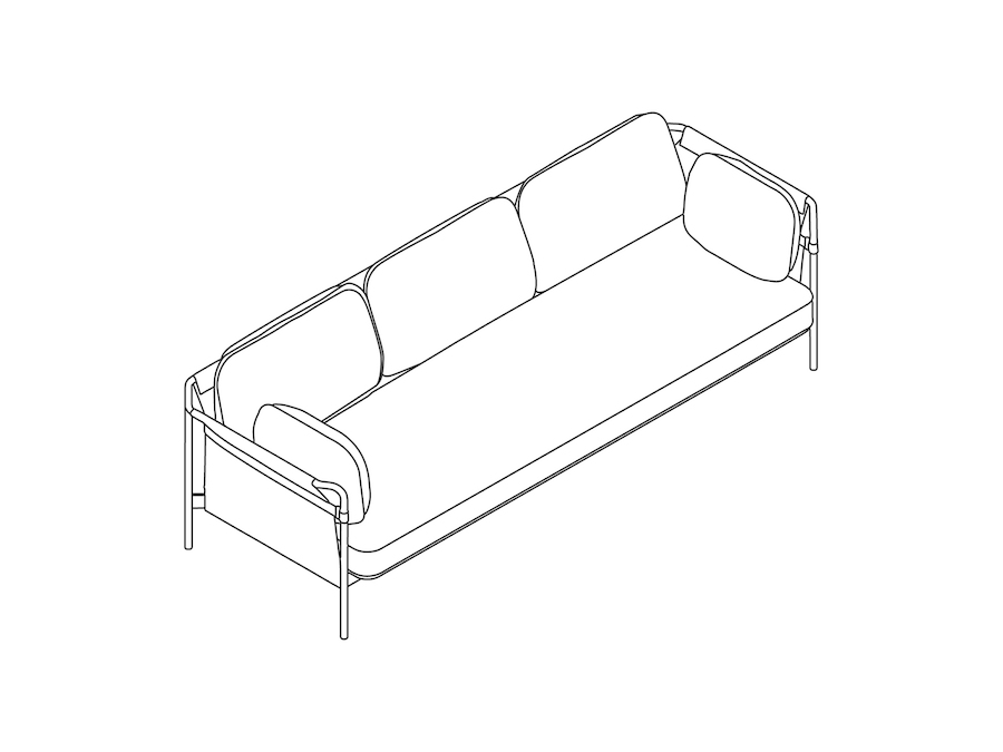 Um desenho de linha - Sofá Can–3 assentos