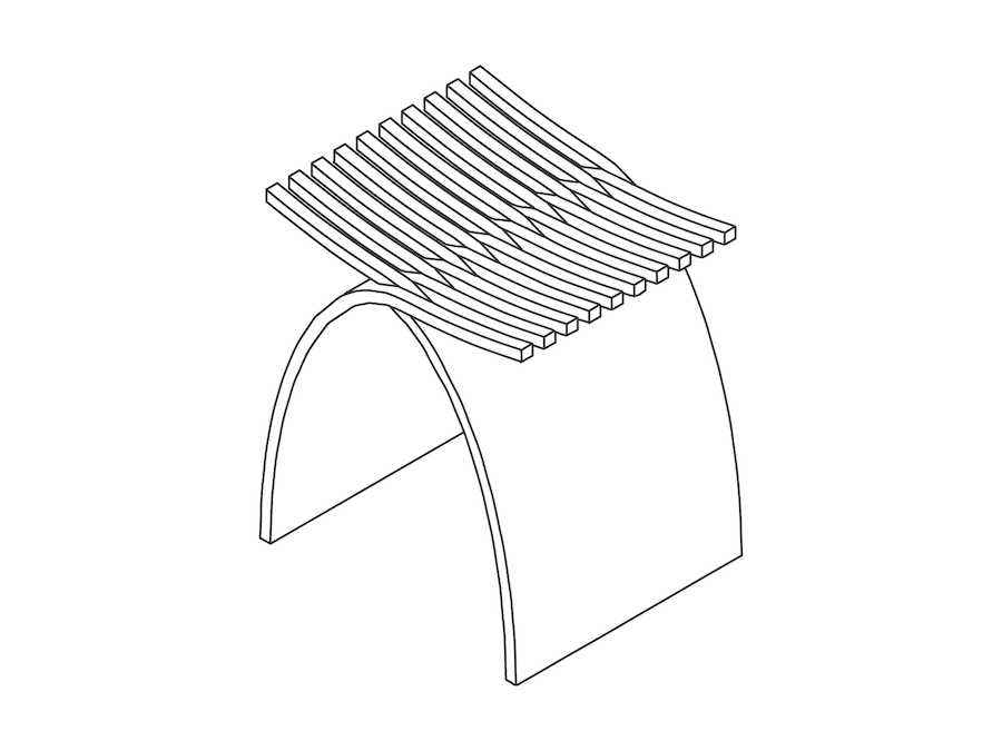 A line drawing - Capelli Stool