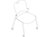 线描图 - Caper堆叠座椅–无扶手