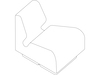 A line drawing - Chadwick Modular Seating–Outside Wedge–22.5 Degree