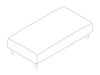 A line drawing - ColourForm Bench–2 Seat