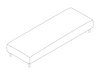 A line drawing - ColourForm Bench–3 Seat