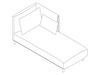 A line drawing - ColourForm Chaise–Left