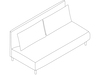 A line drawing - ColourForm Sofa–2 Seat–Armless