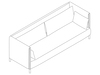 A line drawing - ColourForm Sofa–3 Seat–With Arms