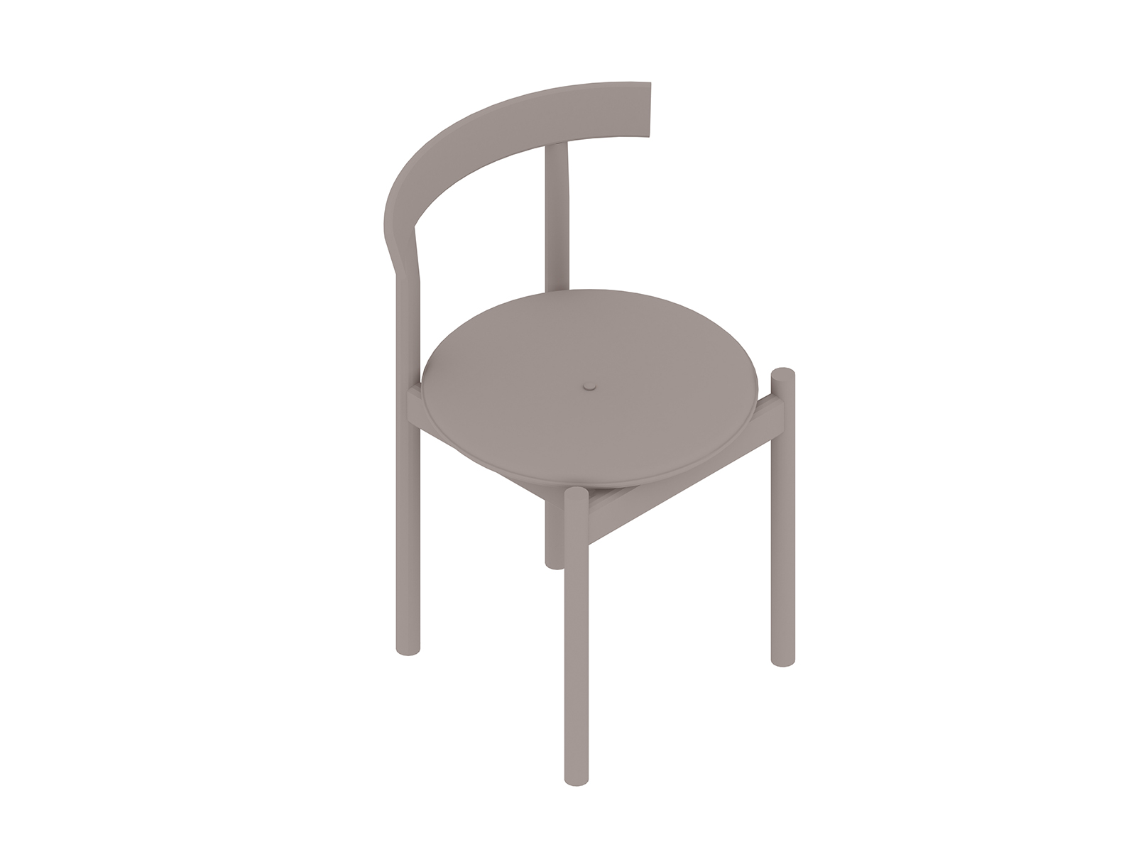 Uma renderização genérica - Cadeira Comma – Sem braços – Assento estofado
