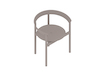 Een generieke rendering - Comma-stoel – met armleuningen – gestoffeerde zitting