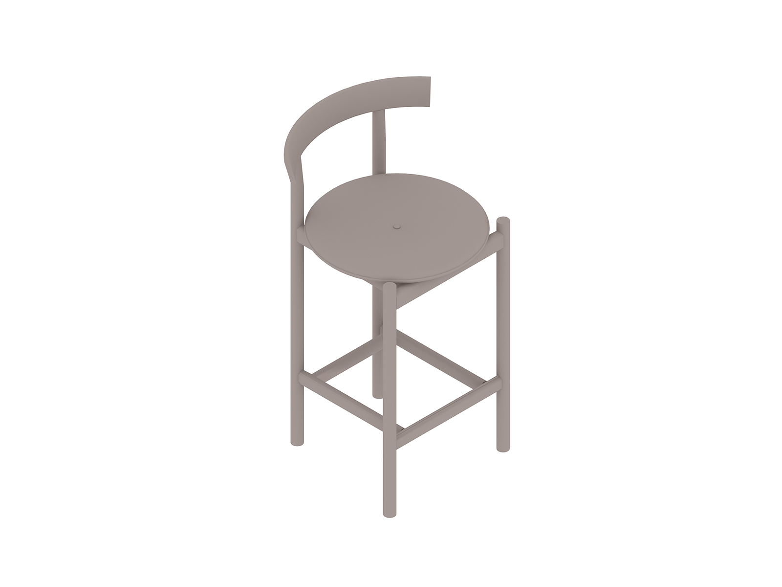 A generic rendering - Comma Stool–Worktop Height–Upholstered Seat